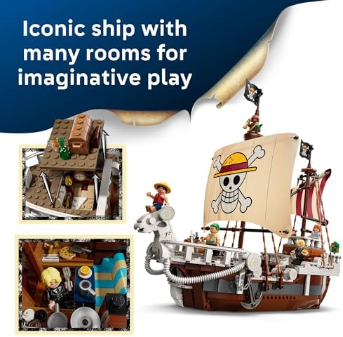 Lego ONE Piece The Going Merry Pirate Ship Building Blocks   Pretend Play Adventure Toy for Boys & Girls  10    Straw Hat Crew Toy Figures & Playset for Anime Fans   Gift Idea for Birthdays   75639