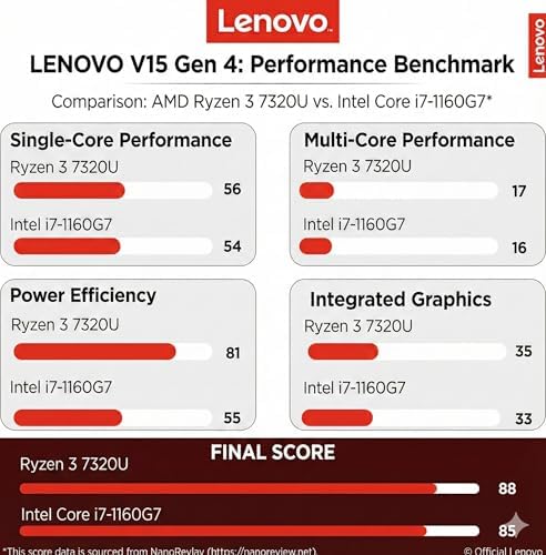 Lenovo 2026 V15 Business Laptop with Microsoft Office 365  AMD 7000 Series Ryzen CPU  Beats Intel i7 1160G7   15 6 FHD IPS Display  16GB RAM  256GB SSD  RJ 45  Windows 11 Pro  WOWPC USB  No Mouse
