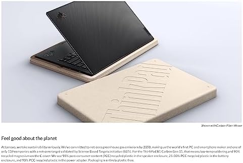 Lenovo Gen 11 ThinkPad X1 Carbon Laptop with Intel Core i7 1365U vPro Processor  14 WUXGA 100  sRGB Non Touch Display  32GB LPDDR5 RAM  1TB Gen4 Performance SSD  Thunderbolt  and Windows 11 Pro