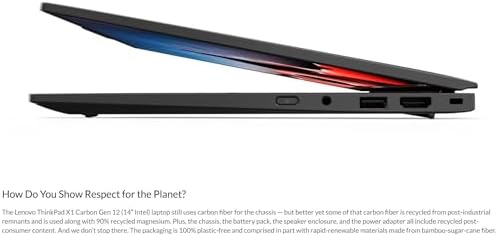 Lenovo Gen 12 ThinkPad X1 Carbon Laptop with Intel Ultra 7 155H Processor  14 WUXGA 100  sRGB Touch Display  32GB DDR5 RAM  1TB Gen4 Performance SSD  FHD  IR  RGB Camera  and Windows 11 Pro
