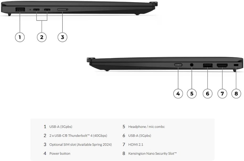 Lenovo Gen 12 ThinkPad X1 Carbon Laptop with Intel Ultra 7 155U Processor  14 WUXGA 100  sRGB Non Touch Display  32GB 6400MHz RAM  512GB Gen4 Performance SSD  FHD  IR  RGB Camera  and Windows 11 Pro