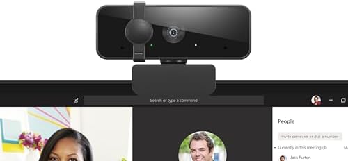 Lenovo HD 1080p Webcam  300 FHD   Black w/ 95  Wide Angle  360  Rotation Pan & Tilt  Dual Microphones  Privacy Shutter