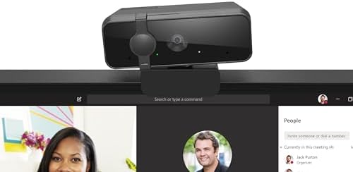 Lenovo HD 1080p Webcam  300 FHD   Black w/ 95  Wide Angle  360  Rotation Pan & Tilt  Dual Microphones  Privacy Shutter