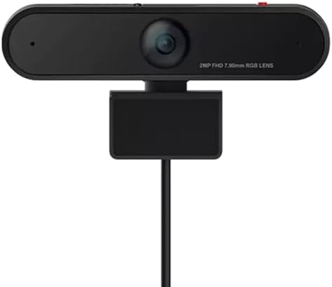 Lenovo HD 1080p Webcam  300 FHD   Black w/ 95  Wide Angle  360  Rotation Pan & Tilt  Dual Microphones  Privacy Shutter