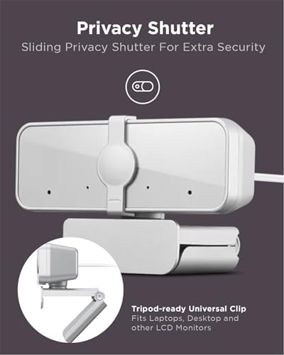 Lenovo HD 1080p Webcam  300 FHD   Black w/ 95  Wide Angle  360  Rotation Pan & Tilt  Dual Microphones  Privacy Shutter