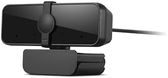 Lenovo HD 1080p Webcam  300 FHD   Black w/ 95  Wide Angle  360  Rotation Pan & Tilt  Dual Microphones  Privacy Shutter