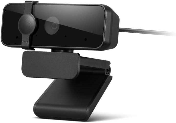 Lenovo HD 1080p Webcam  300 FHD   Black w/ 95  Wide Angle  360  Rotation Pan & Tilt  Dual Microphones  Privacy Shutter