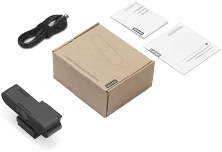 Lenovo HD 1080p Webcam  300 FHD   Black w/ 95  Wide Angle  360  Rotation Pan & Tilt  Dual Microphones  Privacy Shutter