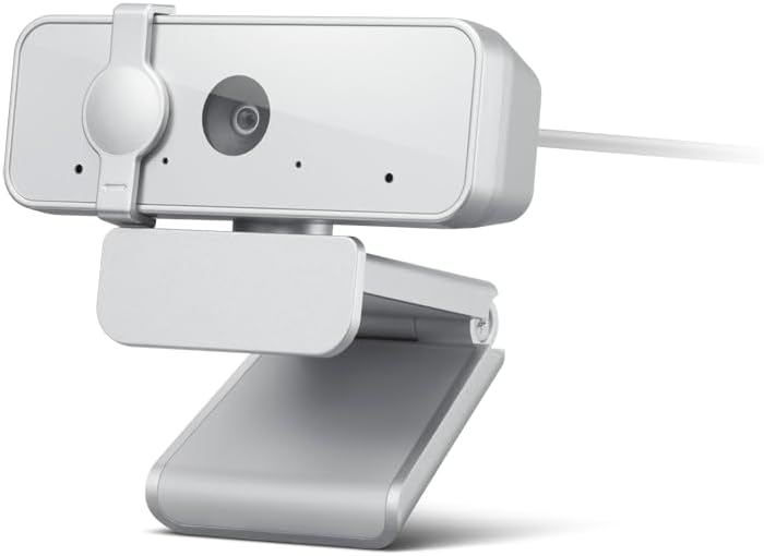 Lenovo HD 1080p Webcam  300 FHD   Black w/ 95  Wide Angle  360  Rotation Pan & Tilt  Dual Microphones  Privacy Shutter