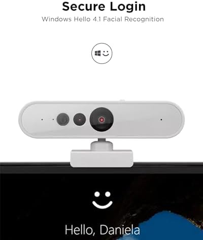 Lenovo HD 1080p Webcam  300 FHD   Black w/ 95  Wide Angle  360  Rotation Pan & Tilt  Dual Microphones  Privacy Shutter