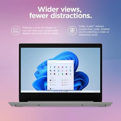 Computadora portátil Lenovo IdeaPad 14" 2025, 12 GB RAM, 884 GB de almacenamiento (256 GB SSD +128 GB eMMC +500 GB Ext), procesador Intel Core, gráficos UHD, batería larga WiFi-6, accesorio Marxsol