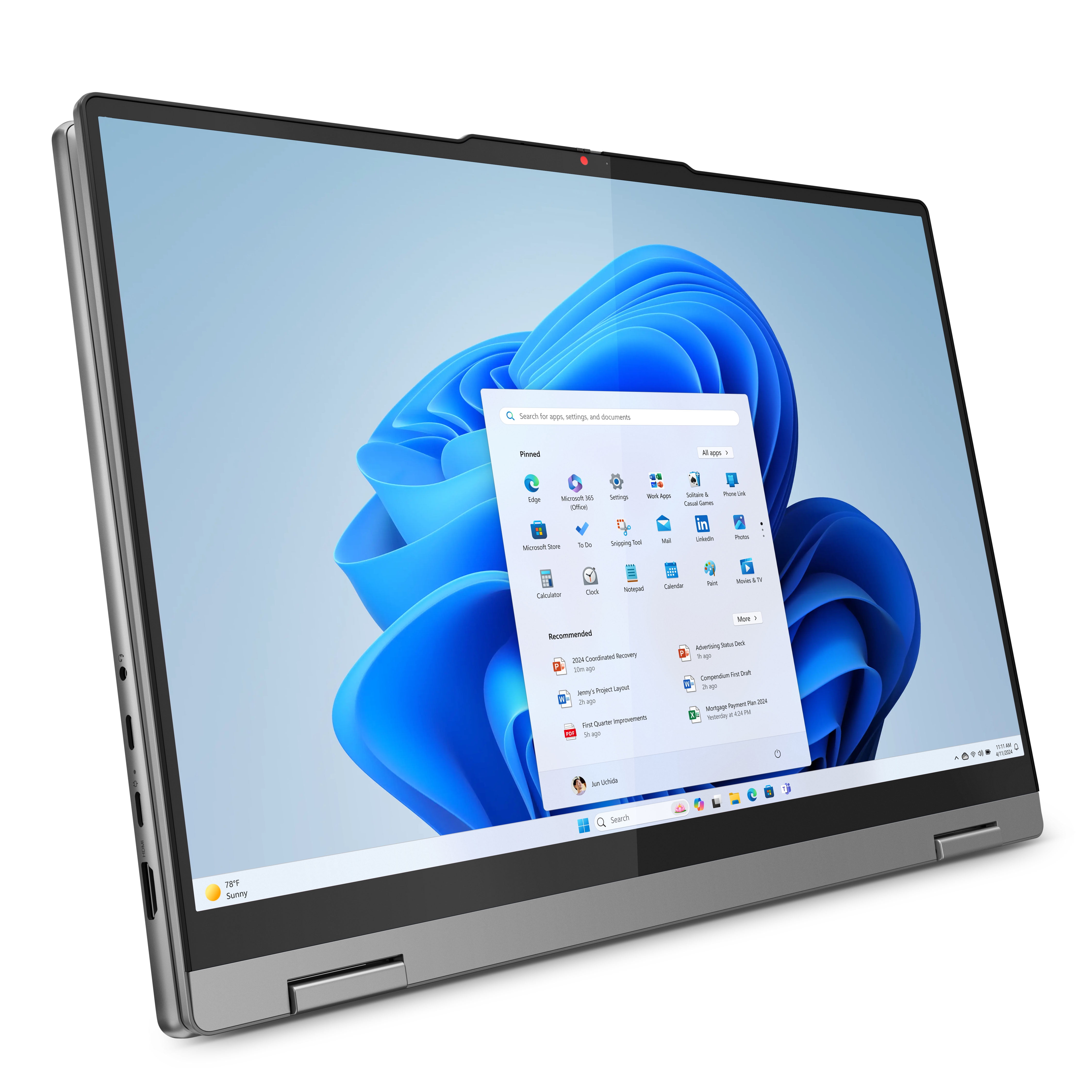 Lenovo IdeaPad 5 16" Touchscreen 2 in 1 Laptop   Ryzen 7  16GB  1TB SSD  83DS0056US