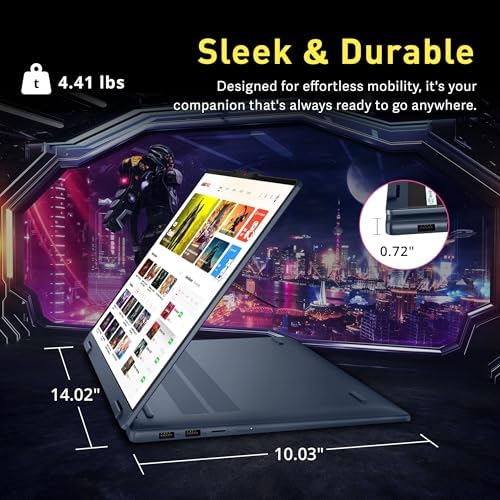 Lenovo IdeaPad 5 2 in 1 16 WUXGA Touchscreen Laptop  AMD Ryzen AI 7 350  16GB LPDDR5X  1 5TB Storage  512GB SSD 1TB Docking Station   AMD Radeon 860M Graphics  Backlit Keyboard  Wi Fi 7  Win 11  Blue