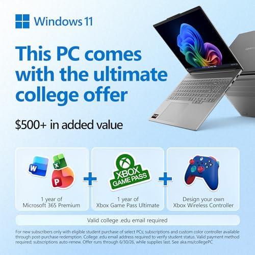 Lenovo IdeaPad Pro 5 2025   16 OLED 2880 x 1800 120Hz Display   16GB Memory   1 TB Storage   Ryzen AI 7 350   NVIDIA GeForce RTX5050   Windows 11 Home   Luna Grey