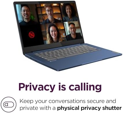 Lenovo IdeaPad Slim 3 Chromebook   2024   Lightweight Laptop   Waves MaxxAudio  Speakers   14 HD Display   720p Camera   4GB Memory   64GB Storage   MediaTek Kompanio 520   Abyss Blue