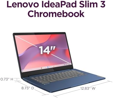 Lenovo IdeaPad Slim 3 Chromebook   2024   Lightweight Laptop   Waves MaxxAudio  Speakers   14 HD Display   720p Camera   4GB Memory   64GB Storage   MediaTek Kompanio 520   Abyss Blue
