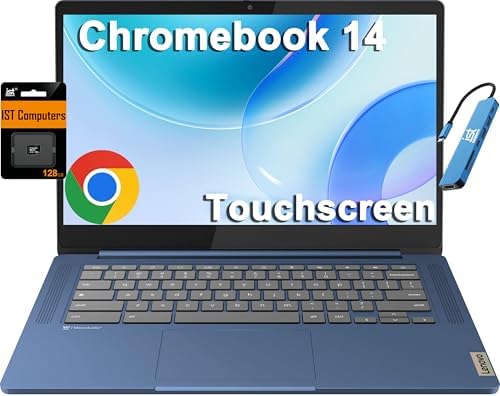 Lenovo IdeaPad Slim 3 Chromebook   2024   Lightweight Laptop   Waves MaxxAudio  Speakers   14 HD Display   720p Camera   4GB Memory   64GB Storage   MediaTek Kompanio 520   Abyss Blue