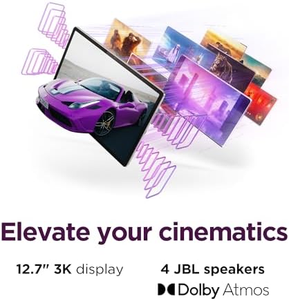 Lenovo Idea Tab Pro with Google Gemini   Student Tablet   12 7  3K LCD Display   8 GB Memory   128 GB Storage   MediaTek Dimensity 8300   Includes Pen and Folio Case