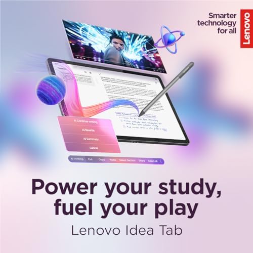 Lenovo Idea Tab   College Tablet   11  2 5K IPS Touchscreen Display   90Hz   MediaTek Dimensity 6300 8 GB Memory   256 GB Storage   Integrated Arm Mali G57 MC2   Tab Pen and Folio Case