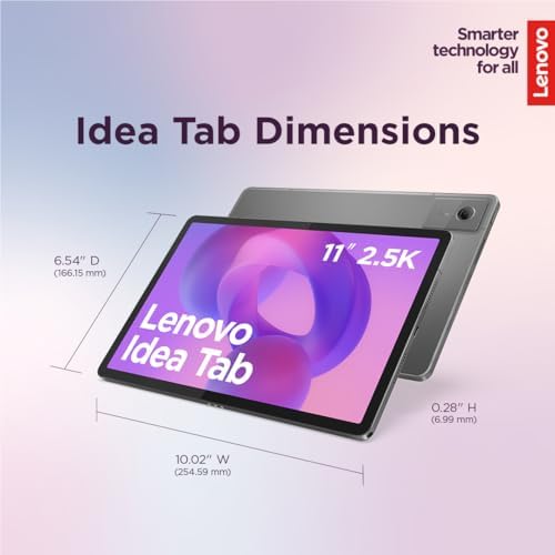 Lenovo Idea Tab   College Tablet   11  2 5K IPS Touchscreen Display   90Hz   MediaTek Dimensity 6300 8 GB Memory   256 GB Storage   Integrated Arm Mali G57 MC2   Tab Pen and Folio Case