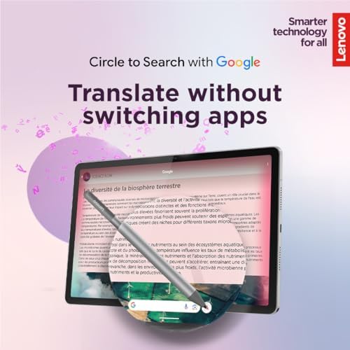 Lenovo Idea Tab   College Tablet   11  2 5K IPS Touchscreen Display   90Hz   MediaTek Dimensity 6300 8 GB Memory   256 GB Storage   Integrated Arm Mali G57 MC2   Tab Pen and Folio Case