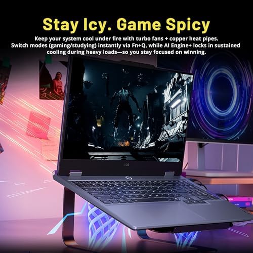 Lenovo LOQ 15 6 FHD 144Hz Gaming Laptop  AMD Ryzen 7 250  GeForce RTX 5050 8GB GDDR7  16GB DDR5  512GB SSD  Backlit Keyboard  Wi Fi 6  Win 11 Pro  Gray  Renewed 