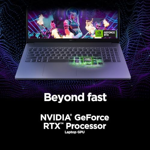 Lenovo LOQ Essential   AI Powered Student Gaming Laptop   Intel  Core i5 12450HX   15 6 FHD IPS Display   144Hz Refresh Rate   NVIDIA  GeForce RTX  4050   8GB Memory   512GB SSD Storage   Luna Grey