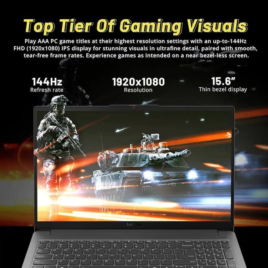 Lenovo LOQ Essential 15 6 FHD 144Hz Gaming Laptop  Intel Core i5 12450HX  8 Cores  12 Threads   8GB DDR5  256GB SSD  GeForce RTX 3050  HDMI  Wi Fi 6  Bluetooth  Card Reader  Windows 11  Luna Grey