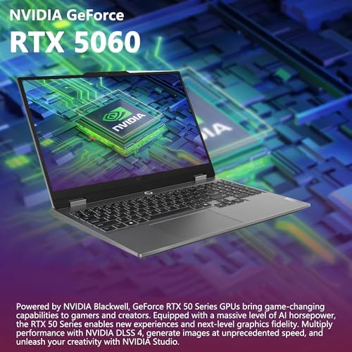 Lenovo LOQ Gaming AI Laptop   15 6 FHD 144Hz  100  sRGB G SYNC    AMD 6 core Ryzen 5 220   16GB DDR5 512GB SSD   GeForce RTX 5050 440 AI Tops   Backlit 5MP Privacy Camera Win11Pro w/DLCA Accessory