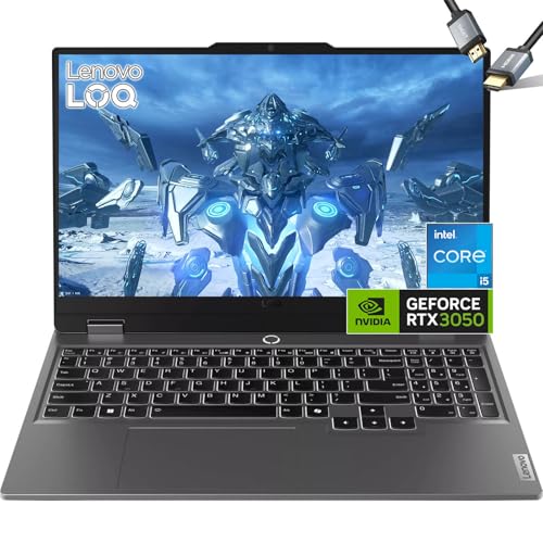 Lenovo LOQ Gaming Laptop 2024   Intel Core i5 12450HX Beat AMD Ryzen 5 7235HS   15 6 FHD IPS Display 144Hz  NVIDIA RTX 3050 32GB RAM   1TB PCIe SSD   Backlit Keyboard  Windows 11  G SYNC  HDMI Cable