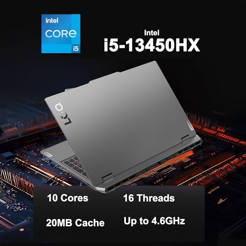 Lenovo LOQ Gaming Laptop 15 6 FHD IPS 144Hz  100  sRGB  G SYNC  Intel 10 core i5 13450HX 16GB RAM 512GB SSD GeForce RTX 5050 DLSS4  440 AI Tops  Backlit Nahimic 5MP Privacy Camera Win11 ICP Hub