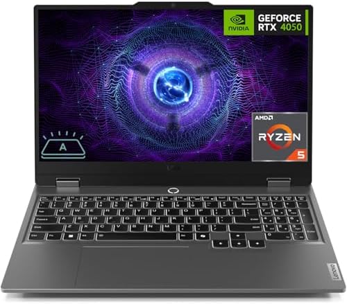 Lenovo LOQ Gaming Laptop  15 6 FHD 144Hz Display  AMD Ryzen 5 7235HS Processor  GeForce RTX 4050  16GB DDR5  512GB SSD  Wi Fi 6  Ethernet  USB C  HDMI  Backlit Keyboard  Windows 11 Home