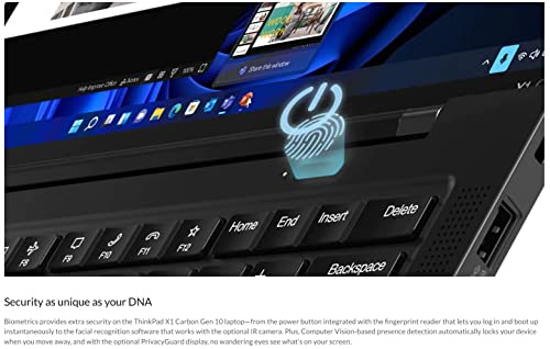 Lenovo Latest ThinkPad X1 Carbon Gen 10  Intel i7 1260P  12 Cores   14 FHD IPS  Anti Glare  16GB DDR5  512 GB SSD  Fingerprint Reader  1080p Camera  Win 11 Pro  Authorized Reseller 