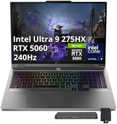 Lenovo Legion 5 Gen 10 Gaming Laptop: procesador Ryzen 7 260, NVidia RTX 5060, 16 GB DDR5 RAM, SSD de 512 GB, pantalla WUXGA de 15.3 pulgadas (1920x1200) 165Hz