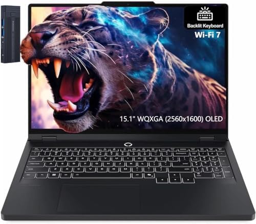 Lenovo Legion 5 Laptop  15 1 WQXGA OLED 165Hz Display  AMD Ryzen 7 260  32GB RAM 1TB PCIe SSD  GeForce RTX 5060  RGB Backlit Keyboard  256gb 9H Docking Station  Wi Fi 7  Windows 11 Pro  Black