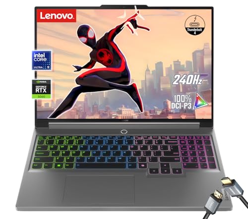 Lenovo Legion 5i - Laptop para juegos de 16 pulgadas - Intel Core Ultra 9 275HX - GeForce RTX 5060 - WQXGA (2560 x 1600) - Windows 11 Pro-W/cable HDMI (64 GB de RAM | SSD PCIe de 1 TB + pro)