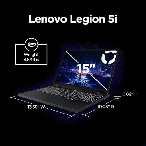 Lenovo Legion 5i - Computadora portátil para juegos, Intel i7-14700HX, OLED de 15.1 pulgadas 2.6K (2560 x 1600) IPS 165Hz, 500 nits, 32 GB DDR5, 2 TB SSD, NVIDIA RTX 5060, cámara de 5 MP con obturador