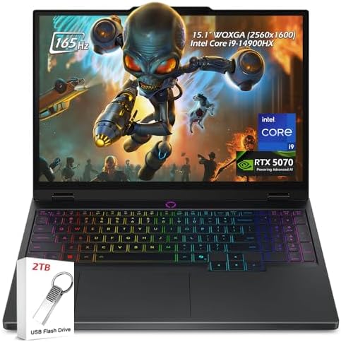 Lenovo Legion 5i – Portátil para juegos – Intel® Core™ i7-14700HX – Pantalla OLED PureSight WQXGA 2.5K de 15" – Frecuencia de actualización de 165Hz – NVIDIA® GeForce RTX™ 5070 – 16 GB de memoria – 1