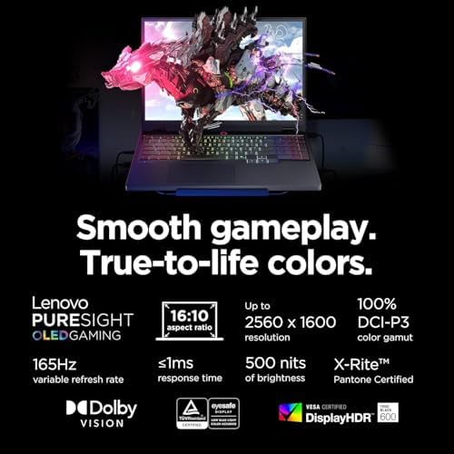 Lenovo Legion 5i – Portátil para juegos – Intel® Core™ i7-14700HX – Pantalla OLED PureSight WQXGA 2.5K de 15" – Frecuencia de actualización de 165Hz – NVIDIA® GeForce RTX™ 5070 – 16 GB de memoria – 1
