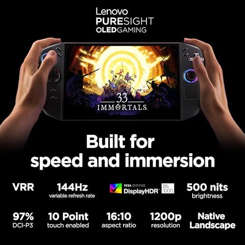 Lenovo Legion Go 2   Mobile Gaming Console   AMD Ryzen Z2 CPU   8 8 WQXGA PureSight OLED Display   144Hz   Integrated AMD Radeon  Graphics   16GB Memory   1TB Storage   Fingerprint Reader