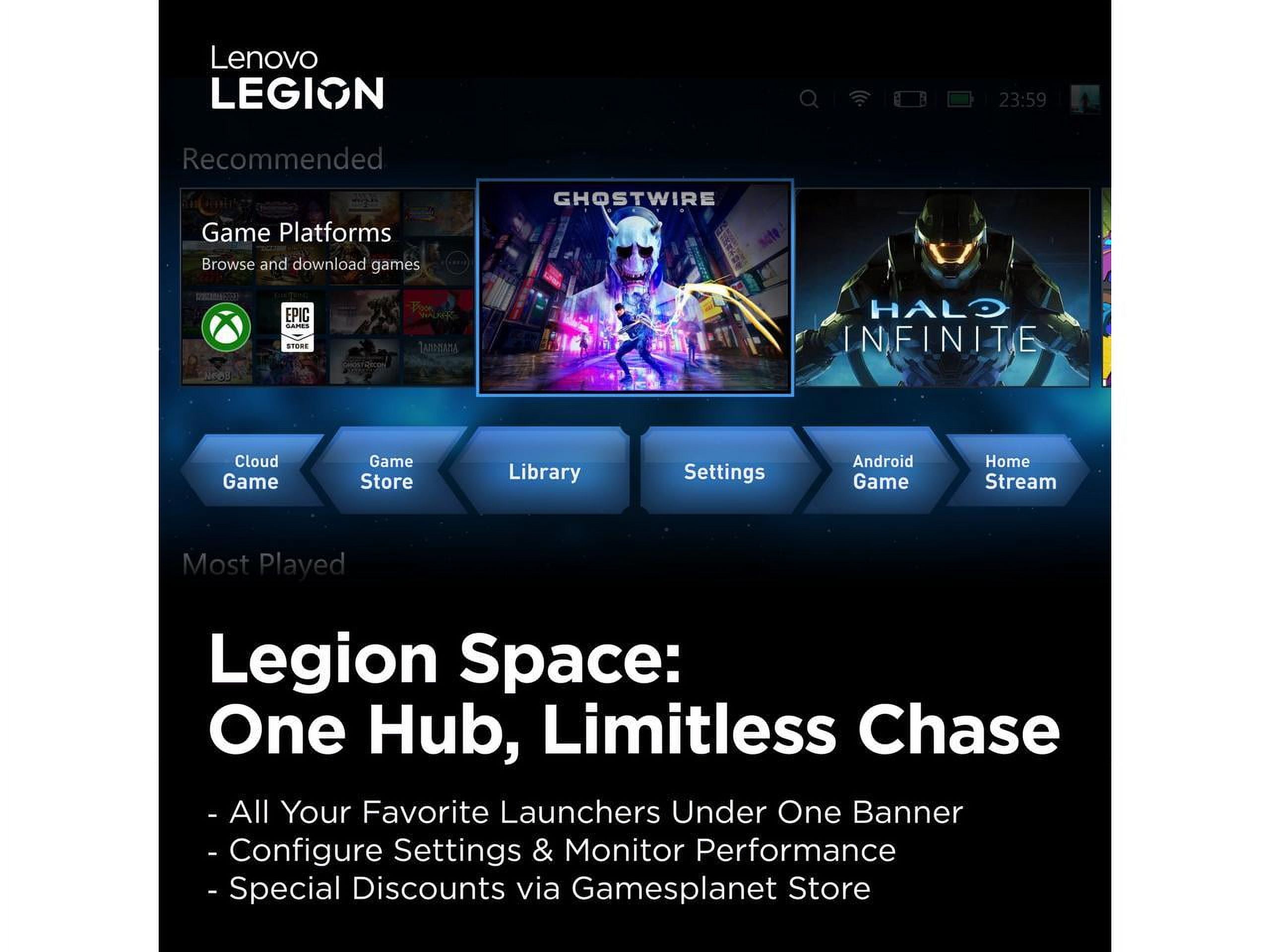 Lenovo Legion Go Handheld Touchscreen Gaming PC   Shadow Black  AMD Ryzen Z1 Extreme 16GB RAM 512GB SSD 