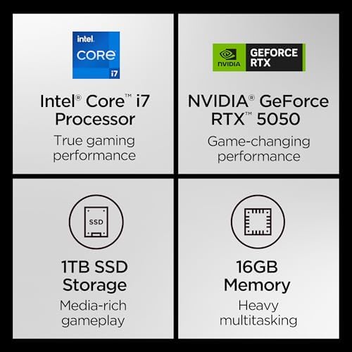 Lenovo Legion LOQ AI Powered Gaming Laptop   Intel Core i7 13650HX   15 6 FHD IPS Display  144Hz   GeForce RTX 5050 16GB Memory   1TB Storage   G Sync   Luna Grey