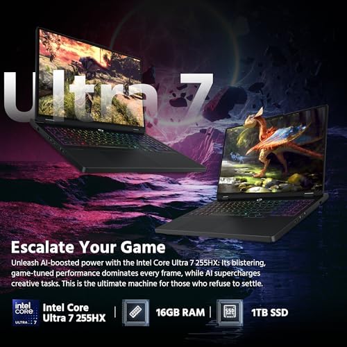 Lenovo Legion Pro 5i 16 WQXGA 165Hz OLED AI Powered Gaming Laptop  Intel 20 Core Ultra7 255HX  GeForce RTX 5070 8GB GDDR7  16GB RAM  1TB PCIe SSD  Backlit  Win 11 Pro  Black  1TB Docking Station