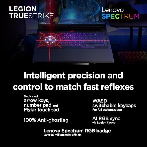 Lenovo Legion Pro 7i   Gaming Laptop   Intel  Core  Ultra 9 275HX   16 2 5K WQXGA OLED Display   240Hz Refresh Rate   GeForce RTX  5070 Ti GPU   32 GB Memory   1 TB Storage   3 Month PC GamePass