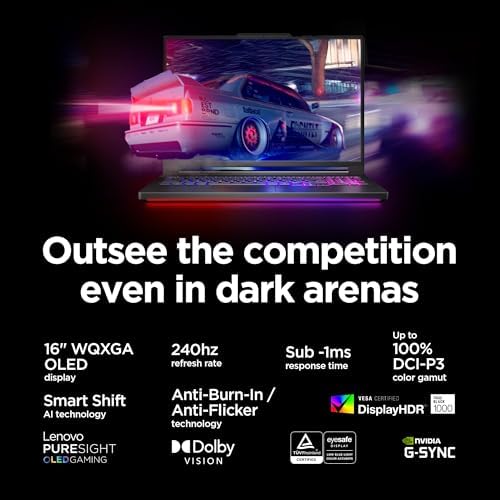 Lenovo Legion Pro 7i   Gaming Laptop   Intel  Core  Ultra 9 275HX   16 2 5K WQXGA OLED Display   240Hz Refresh Rate   GeForce RTX  5070 Ti GPU   32 GB Memory   1 TB Storage   3 Month PC GamePass