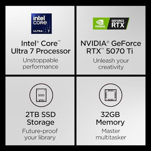 Lenovo Legion Pro 7i   AI Powered Gaming Laptop   Intel  Core Ultra 7 255HX   16 WQXGA PureSight OLED Display   240Hz   NVIDIA  GeForce RTX  5070 Ti   32GB Memory   2TB Storage   PC GamePass