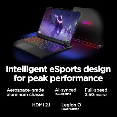 Lenovo Legion Pro 7i   AI Powered Gaming Laptop   Intel  Core Ultra 7 255HX   16 WQXGA PureSight OLED Display   240Hz   NVIDIA  GeForce RTX  5070 Ti   32GB Memory   2TB Storage   PC GamePass