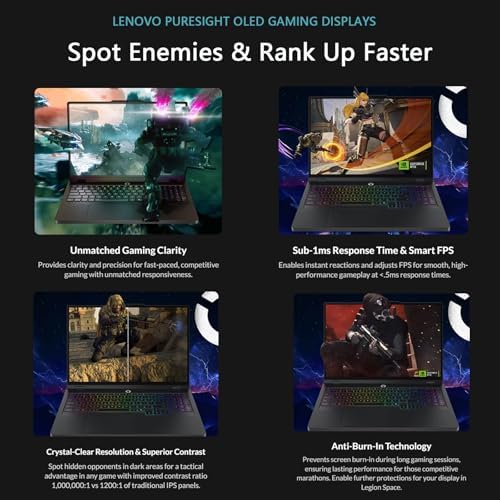 Lenovo Legion Slim 5 Laptop  Ryzen 7 8845HS  RTX 4060  16GB DDR5  512GB SSD  16 QHD  165Hz IPS Display