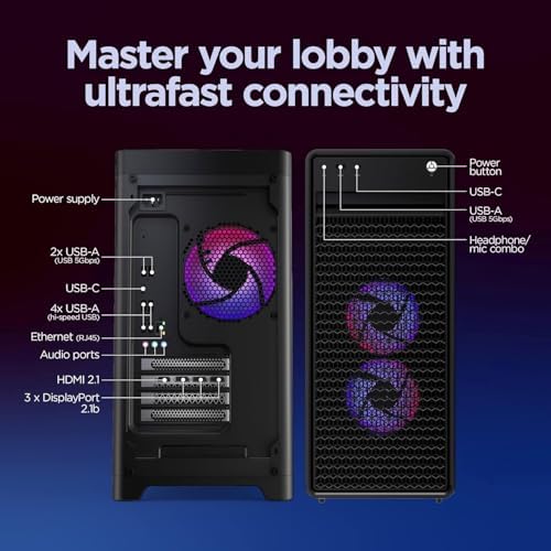 Lenovo Legion Tower 5i Gen 10 Gaming Desktop PC  Intel Core Ultra 7 265F  NVIDIA GeForce RTX 5070 16GB GDDR7  32 GB DDR5 5600MHz  1 TB SSD  Windows 11 Pro  3 Months of PC GamePass  Accessories