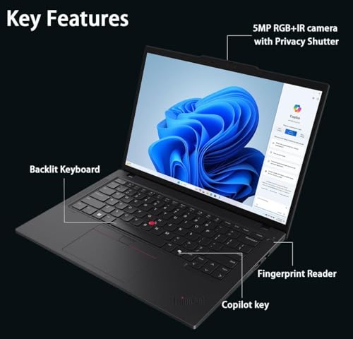 Lenovo ThinkPad T14 Gen 5 Business Laptop 14 FHD  IPS  Intel Ultra 7 155U  32GB DDR5 RAM  512GB SSD  5MP Webcam  Fingerprint  Backlit  Wi Fi 6E  2 Thunderbolt 4  AI PC  W11P